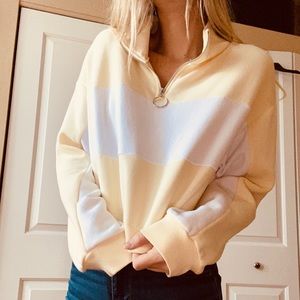 Quarter-zip Cropped Sweatshirt